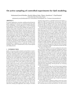 On active sampling of controlled experiments for QoE modeling