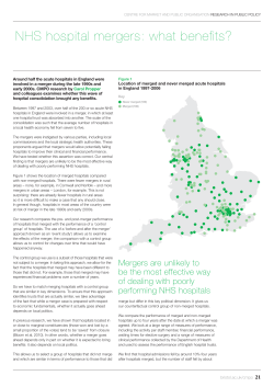 NHS hospital mergers: what benefits?