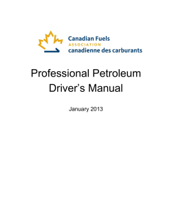 Professional Petroleum Driver`s Manual
