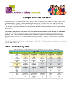 Michigan 2014 State Fact Sheet | Children`s Safety Network