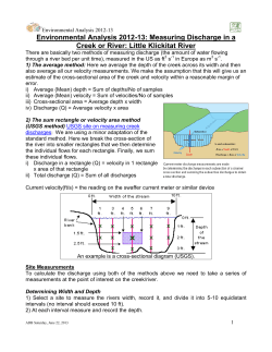 Measuring Discharge in a Creek or River