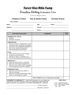 fiction: drama - Forest Glen Bible Camp