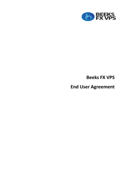Beeks FX VPS End User Agreement