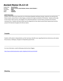 Ancient Rome Ch.12-13