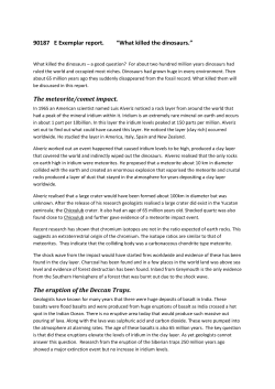 90187 E Exemplar report. &ldquo;What killed the dinosaurs.&rdquo; The meteorite