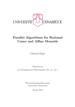 Parallel Algorithms for Rational Cones and Affine