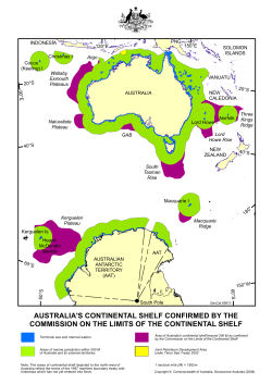 australia`s continental shelf confirmed by the commission on the