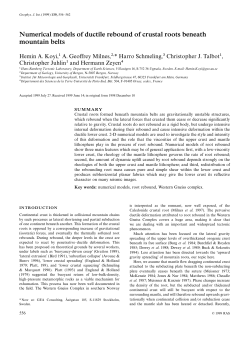 Numerical models of ductile rebound of crustal roots beneath