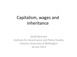Capitalism, wages and inheritance - Institute for Governance and