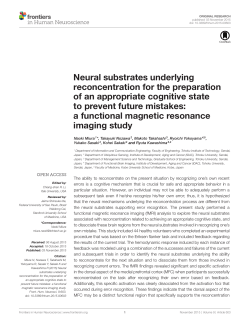 Neural substrates underlying reconcentration for the preparation of