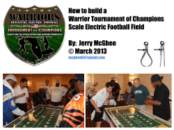 How to build a Warrior Tournament of Champions Scale Electric