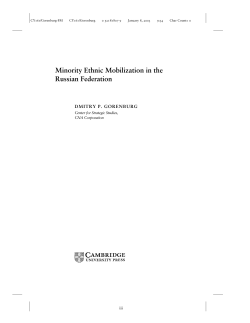 Minority Ethnic Mobilization in the Russian Federation