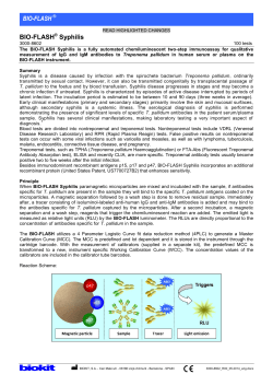 BIO-FLASH &reg; BIO-FLASH Syphilis
