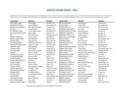 genetic honor herds - 2013