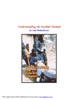 Understanding the Kashmir Turmoil