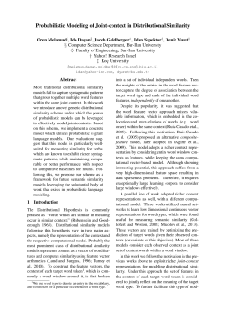 Probabilistic Modeling of Joint-context in Distributional Similarity