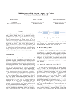 Multi-level Crypto Disk: Secondary Storage with Flexible