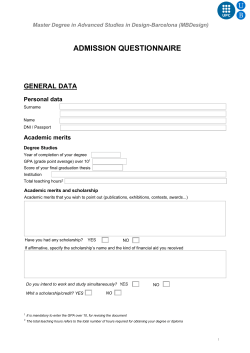 admission questionnaire