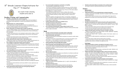 5th Grade Learner Standards