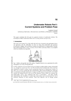 Underwater Robots Part I: Current Systems and