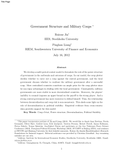 Government Structure and Military Coups