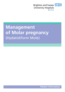 Management of Molar pregnancy - Brighton and Sussex University