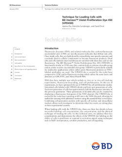 Technique for Loading Cells with BD Horizon&trade; Violet Proliferation