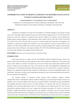 Experimental Study on Removal Efficiency of Blended
