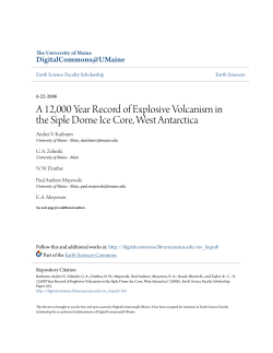A 12,000 Year Record of Explosive Volcanism in the Siple Dome Ice