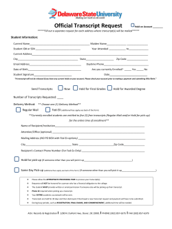 Official Transcript Request