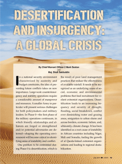 In a national security environment characterized by austerity and