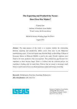 The Exporting and Productivity Nexus: Does Firm Size Matter?