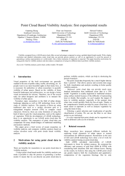 Point Cloud Based Visibility Analysis: first experimental results