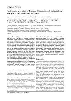 Original Article Pericentric Inversion of Human Chromosome 9