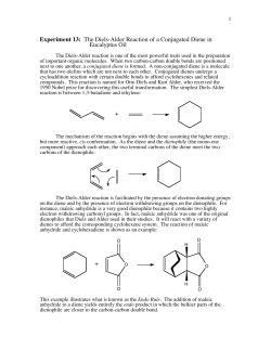 The Diels-Alder Reaction of a Conjugated Diene in Eucalyptus Oil