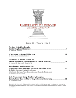 The Impact of Arizona v Gant on Search and Seizure Law as Applied