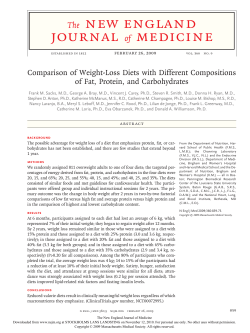 Comparison of Weight-Loss Diets with Different Compositions