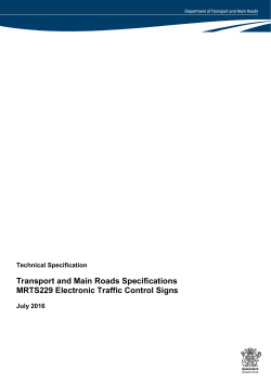 MRTS229 Technical Specification - Department of Transport and