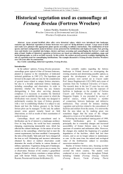 Historical vegetation used as camouflage at Festung Breslau