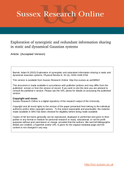 Exploration of synergistic and redundant information sharing in static