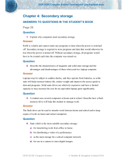 Chapter 4: Secondary storage