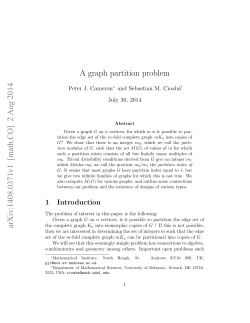A graph partition problem arXiv:1408.0371v1 [math.CO] 2 Aug 2014