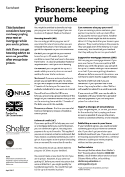 Prisoners: keeping your home