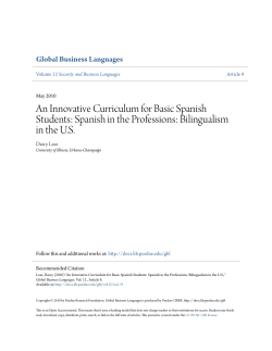Spanish in the Professions: Bilingualism in the US - Purdue e-Pubs