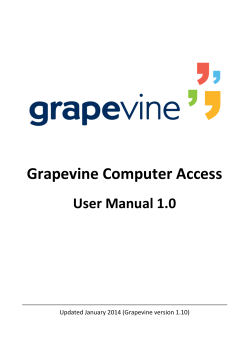 User Manual - Grapevine Assistive Technology