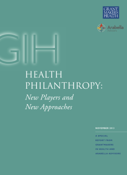 Health Philanthropy - Grantmakers In Health