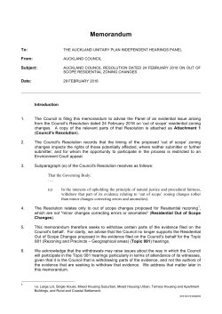 Memorandum - AUPIHP website