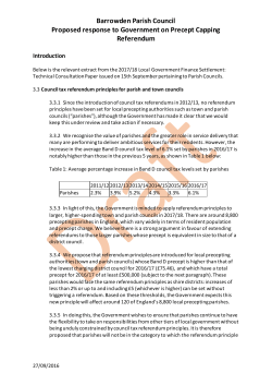 Precept Referendum Proposals