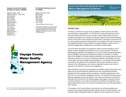 Manure Management Guidelines - Cayuga County Soil and Water