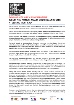sydney film festival award winners announced at closing night gala